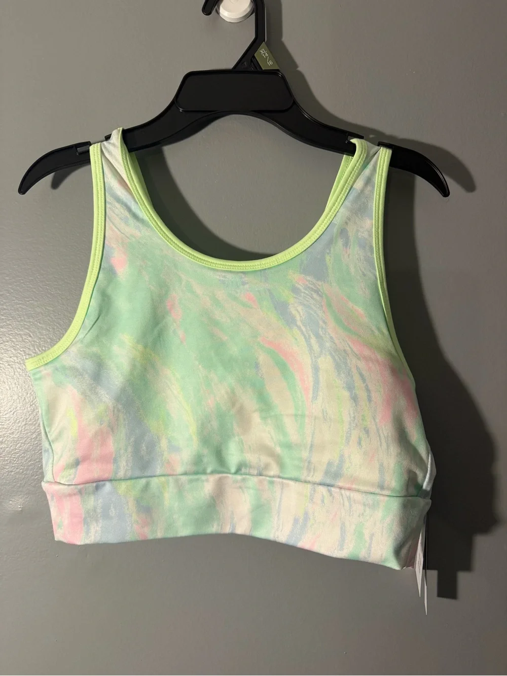 Pastel Marble Print Sports Bra and Leggings Set - Mint, Pink, Lavender